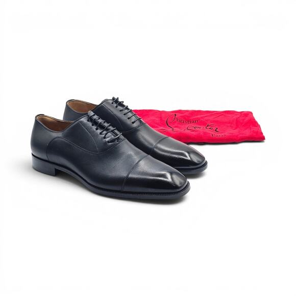 Christian Louboutin Greggo Leather Oxford Shoes Black EU 42 US 9 - $1050 main image 7